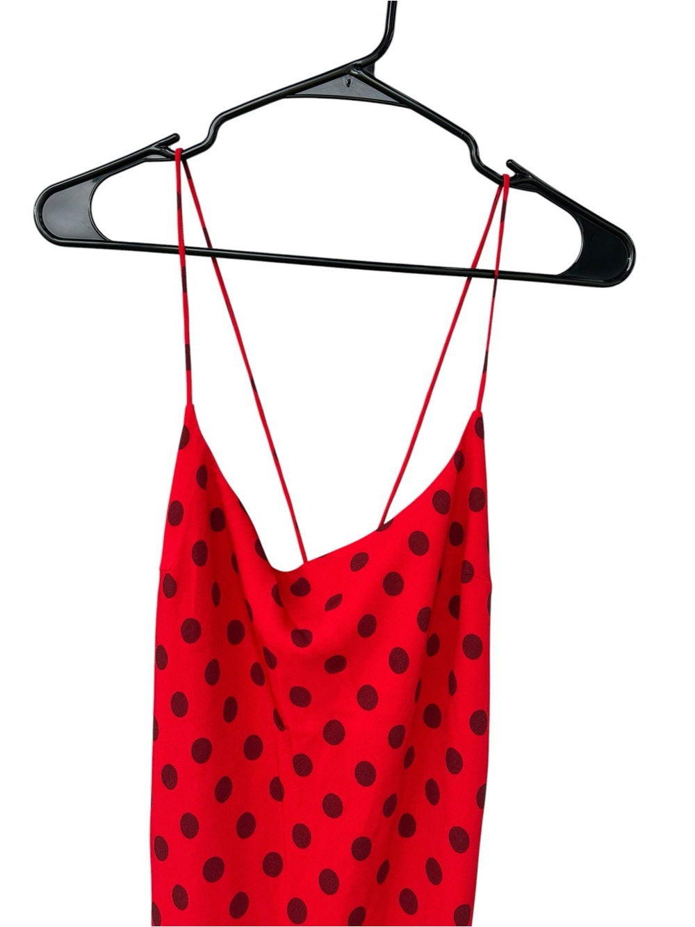 Abercrombie & Fitch NWT Red Polka Dot Mini Slip Dress - Size Small Petite - Picture 5 of 13